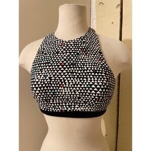 Title Nine Women's Size Small Bikini TopTriangle Print‎ Active Outdoors Swim